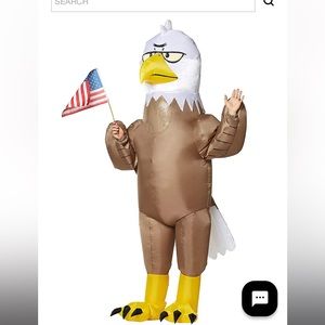 Adult Unisex Bald Eagle Inflatable Halloween Costume